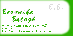 berenike balogh business card